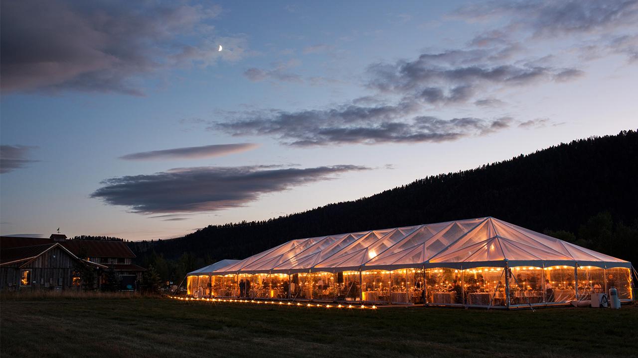 Quicktop tent under night sky